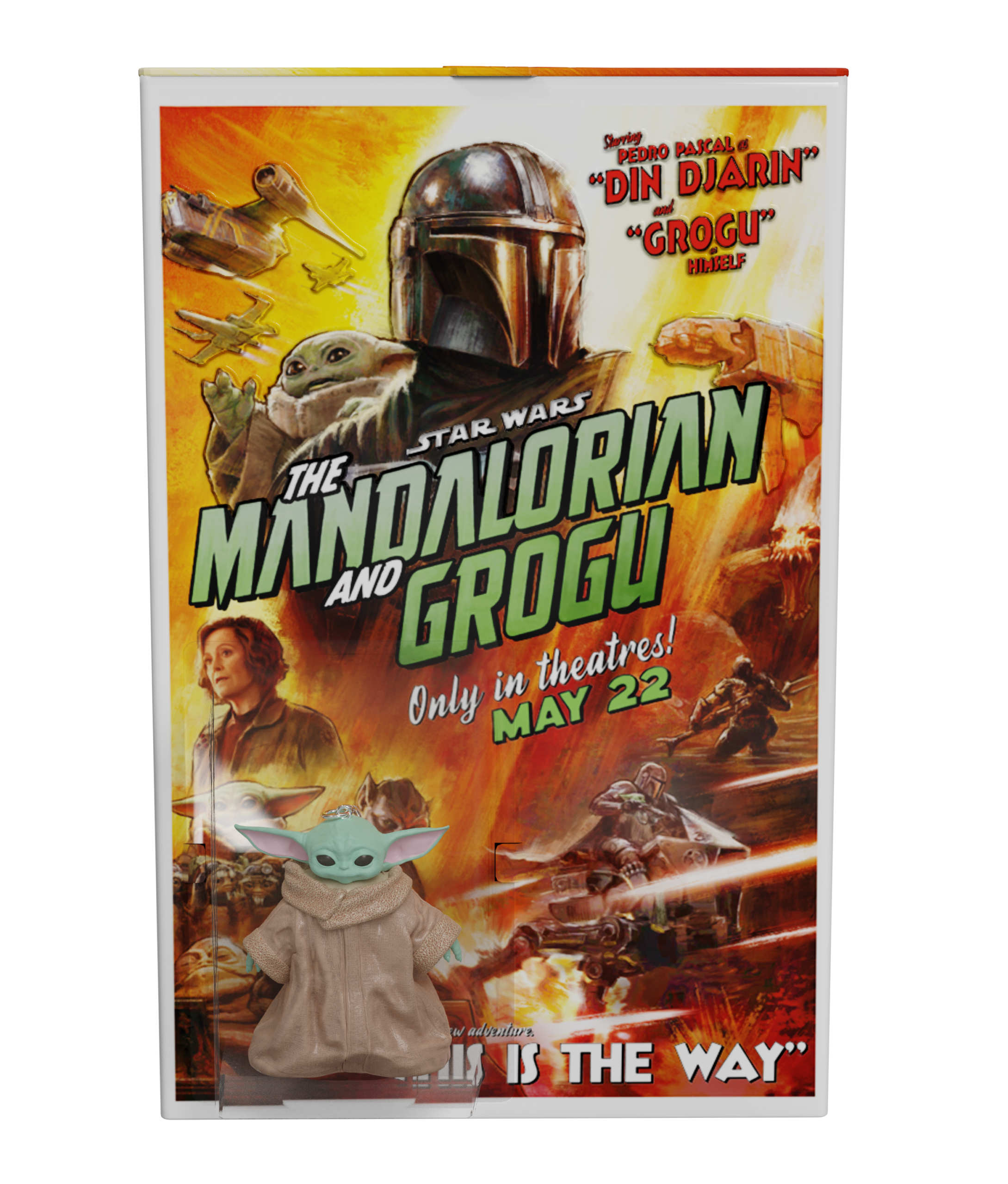 The Mandalorian and Grogu: Square Tin Popcorn Bucket with Grogu Keychain - Image 2