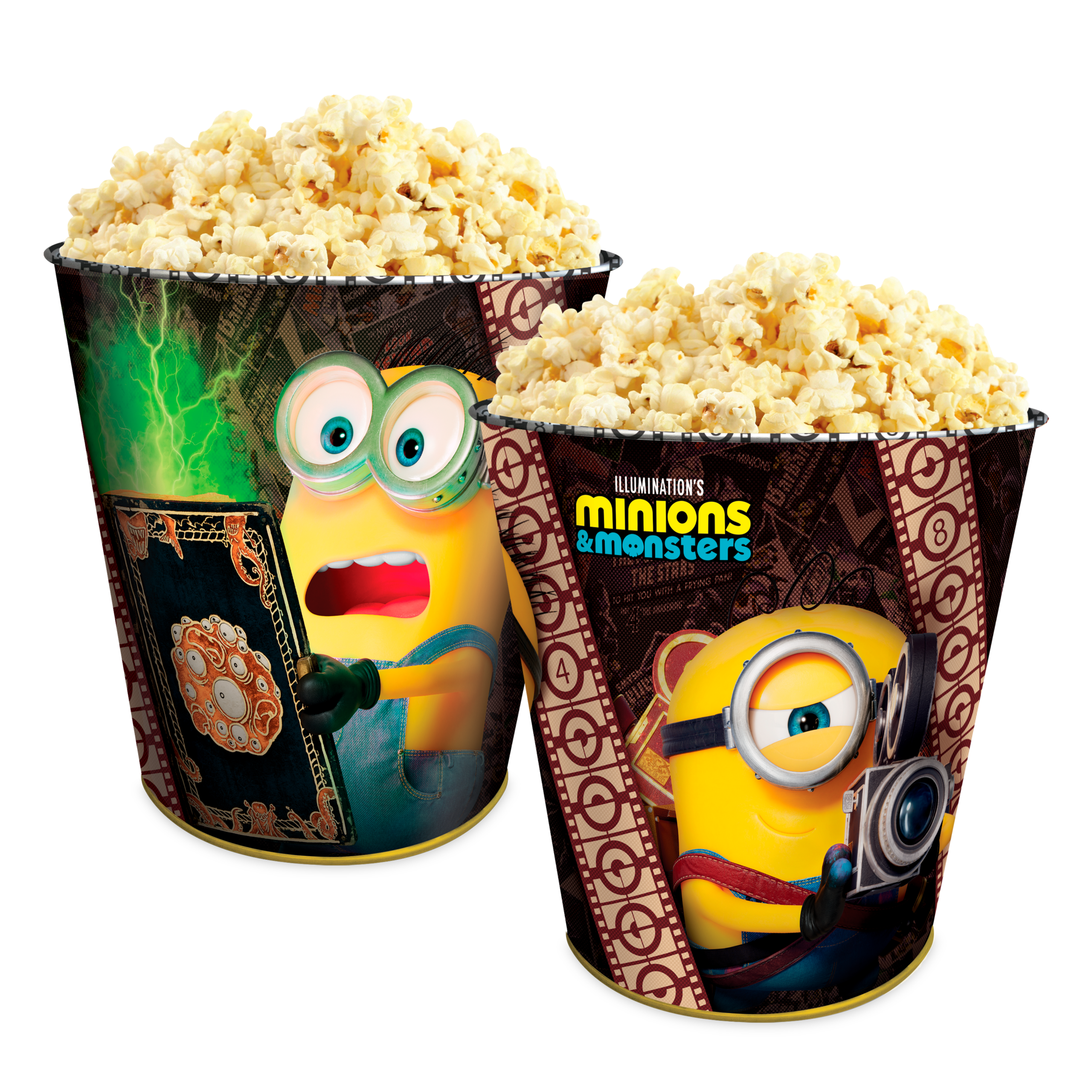 Minions and Monsters: 130oz Round Popcorn Tin Bucket (Set of 2) - Image 2